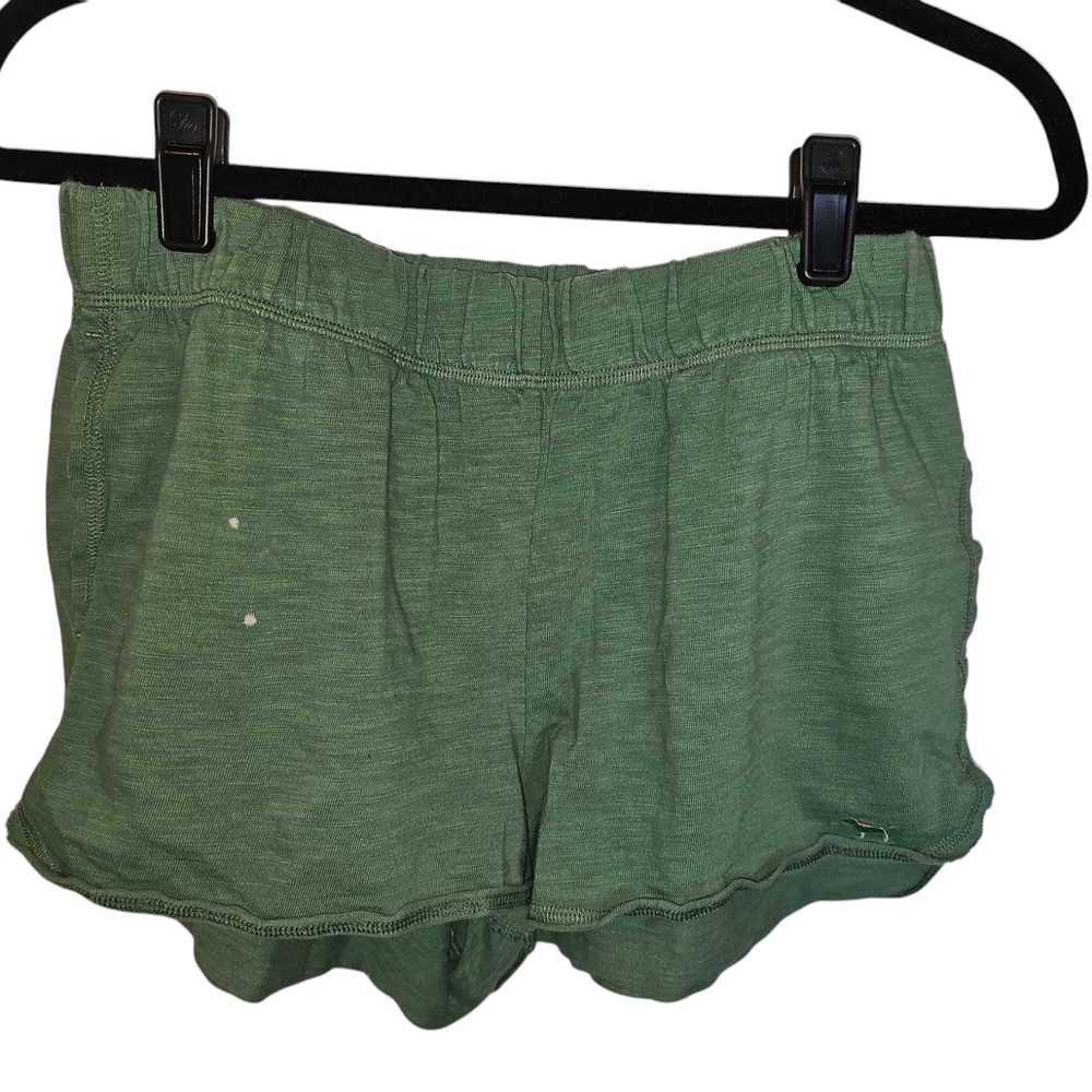 Green Women's Campus Style Shorts With Pockets